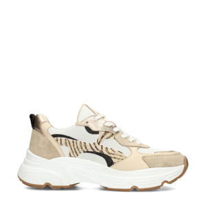 leren sneakers beige