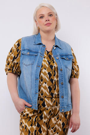 denim gilet light blue denim