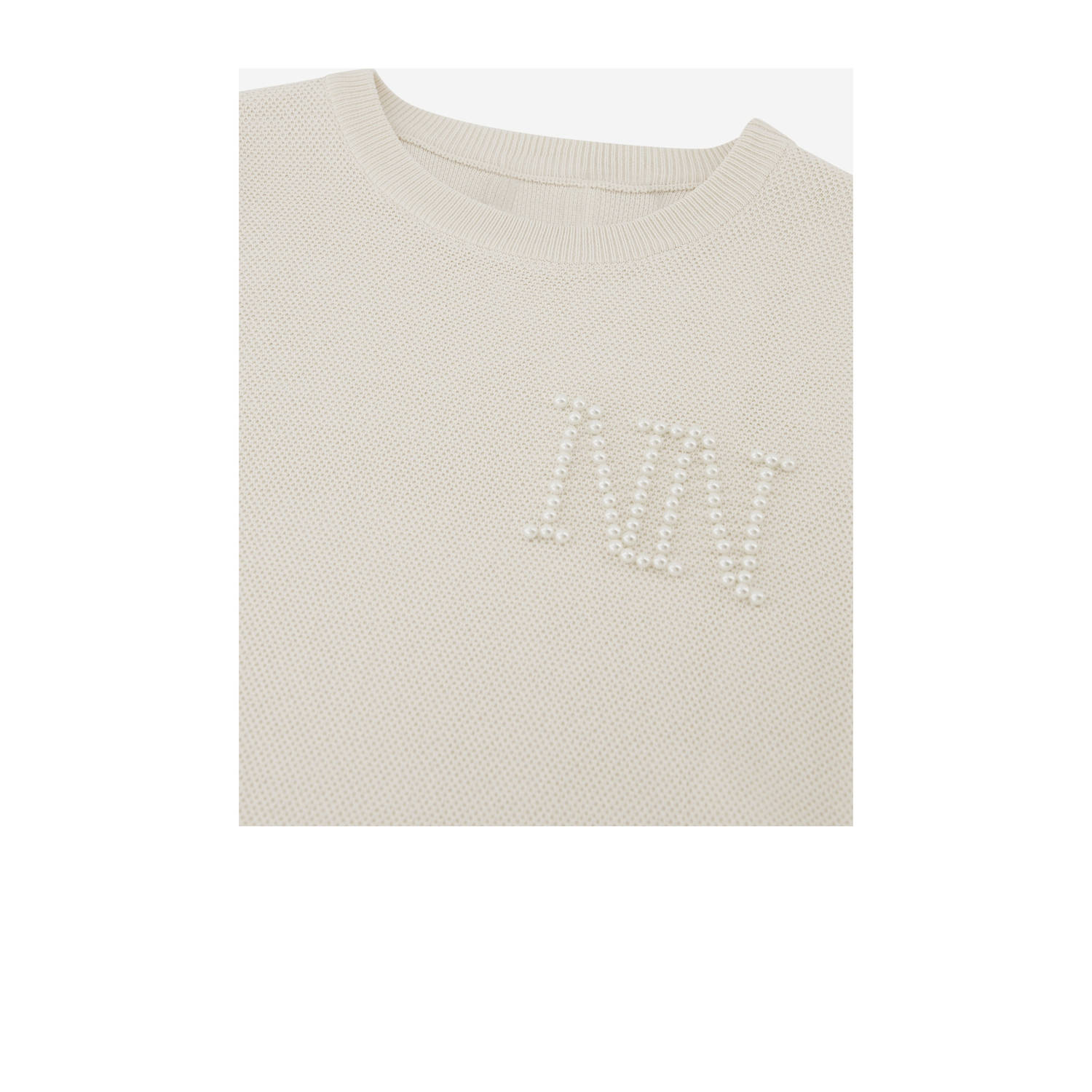 NIK&NIK korte jurk fijn gebreid beige