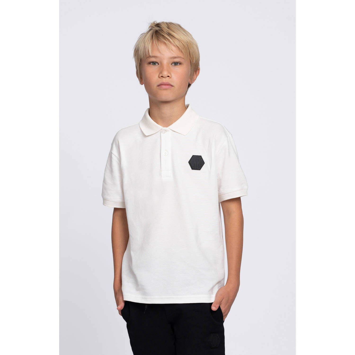 NIK & NIK Jongens Polo's & T-shirts Atlas Relaxed Polo Ecru