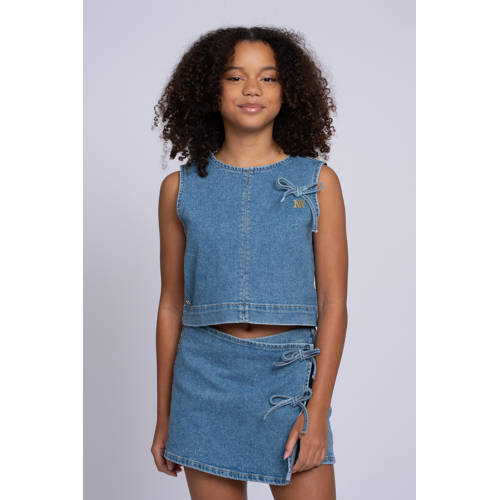 NIK&NIK denim skort medium blue denim afbeelding