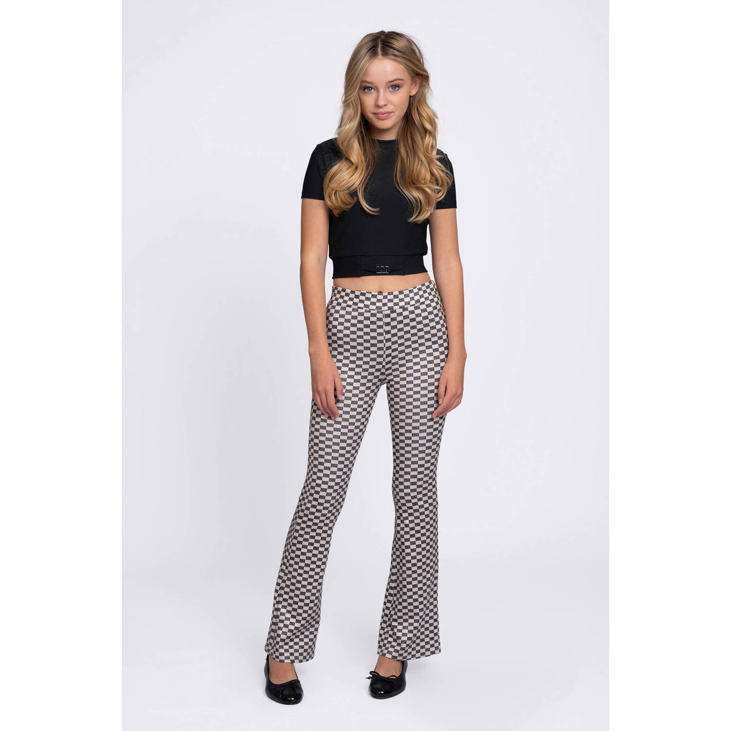 NIK&NIK flared broek bruin