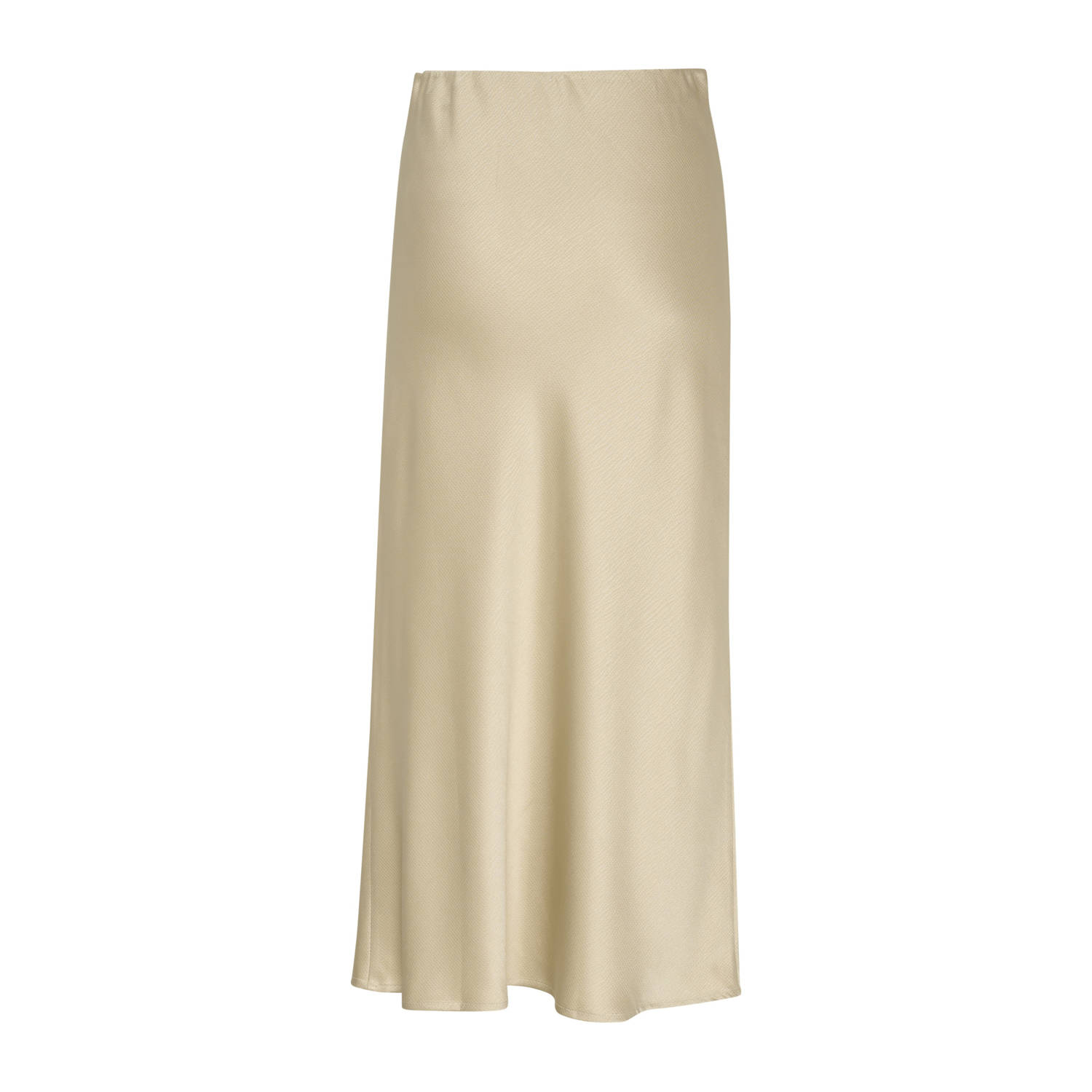 Kaffe X Ellen Hoog satijnen midi rok champagne