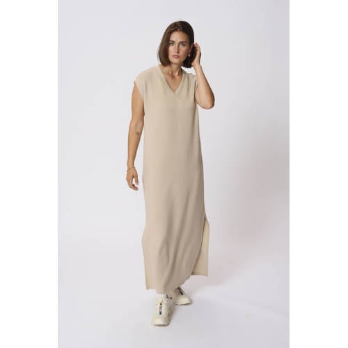 Kaffe maxi jurk beige afbeelding