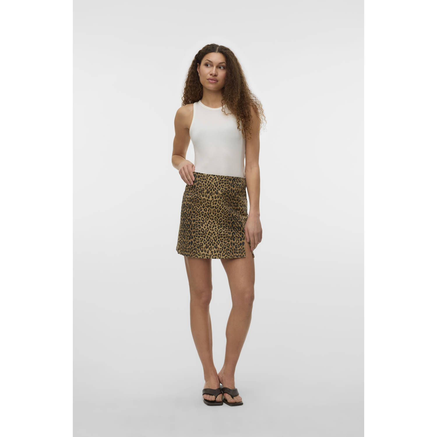 Vero Moda Uitlopende jeansrok van katoenmix model 'NELLY'