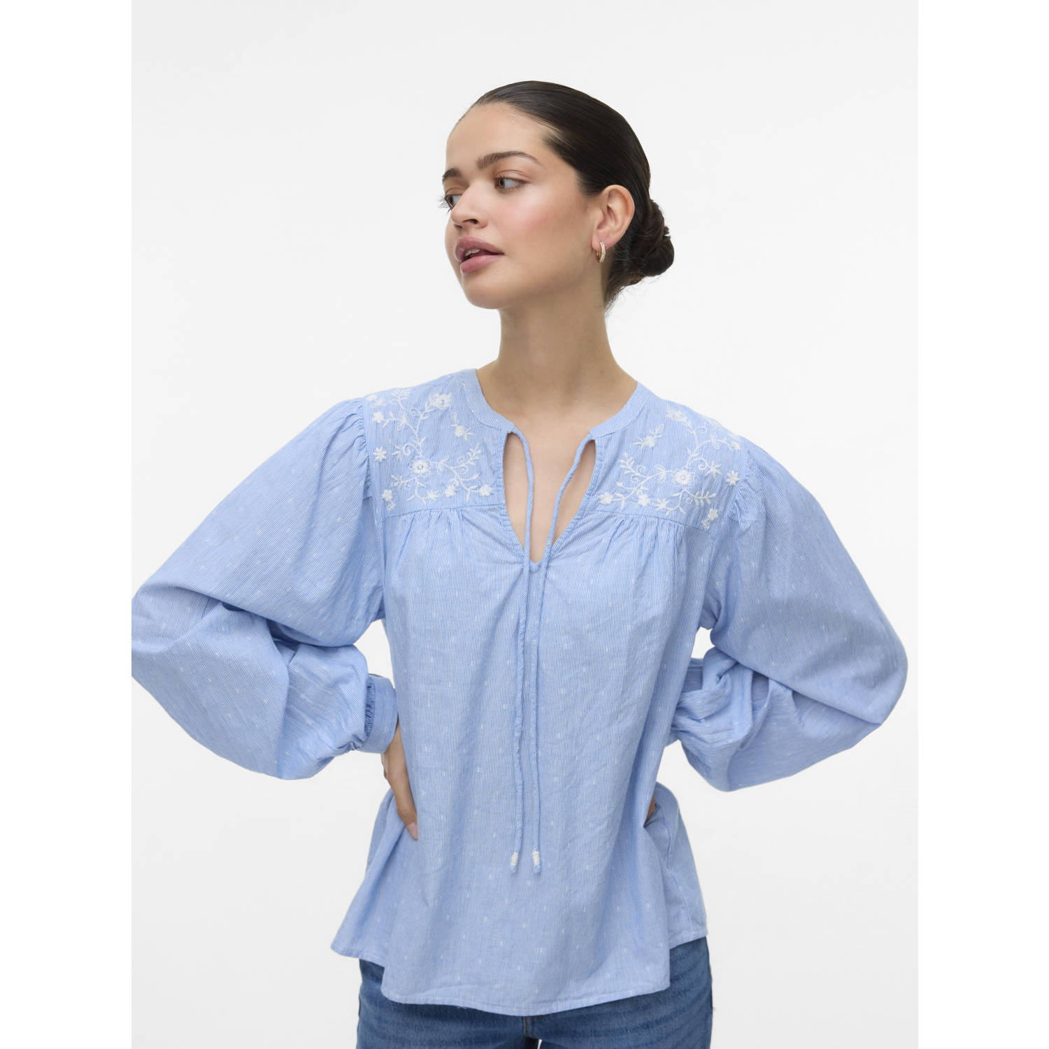 VERO MODA blousetop lichtblauw