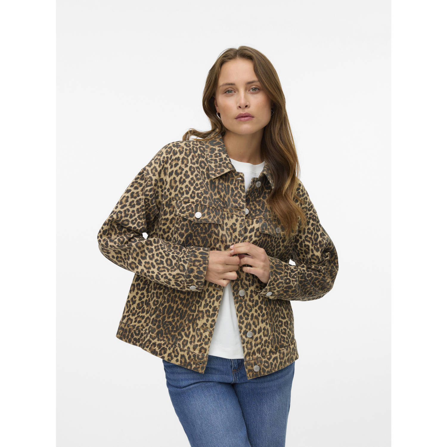 Vero Moda Oversized jeansjack van katoenmix model 'TESSA'