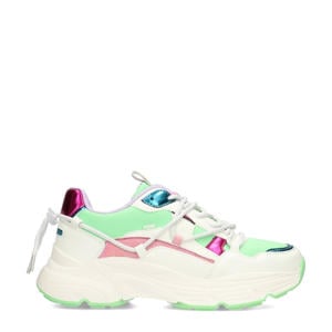 Madee chunky sneaker wit/groen/roze