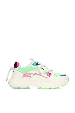 Madee chunky sneaker wit/groen/roze