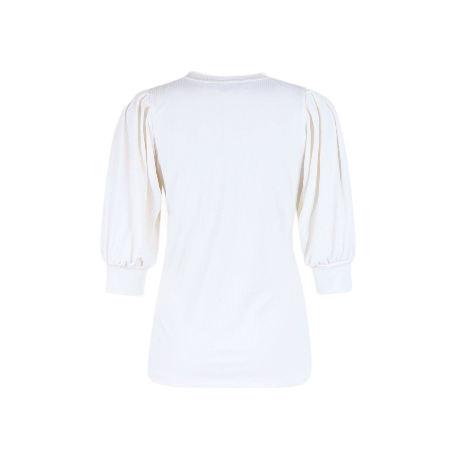 Shoeby top wit rib gebreid