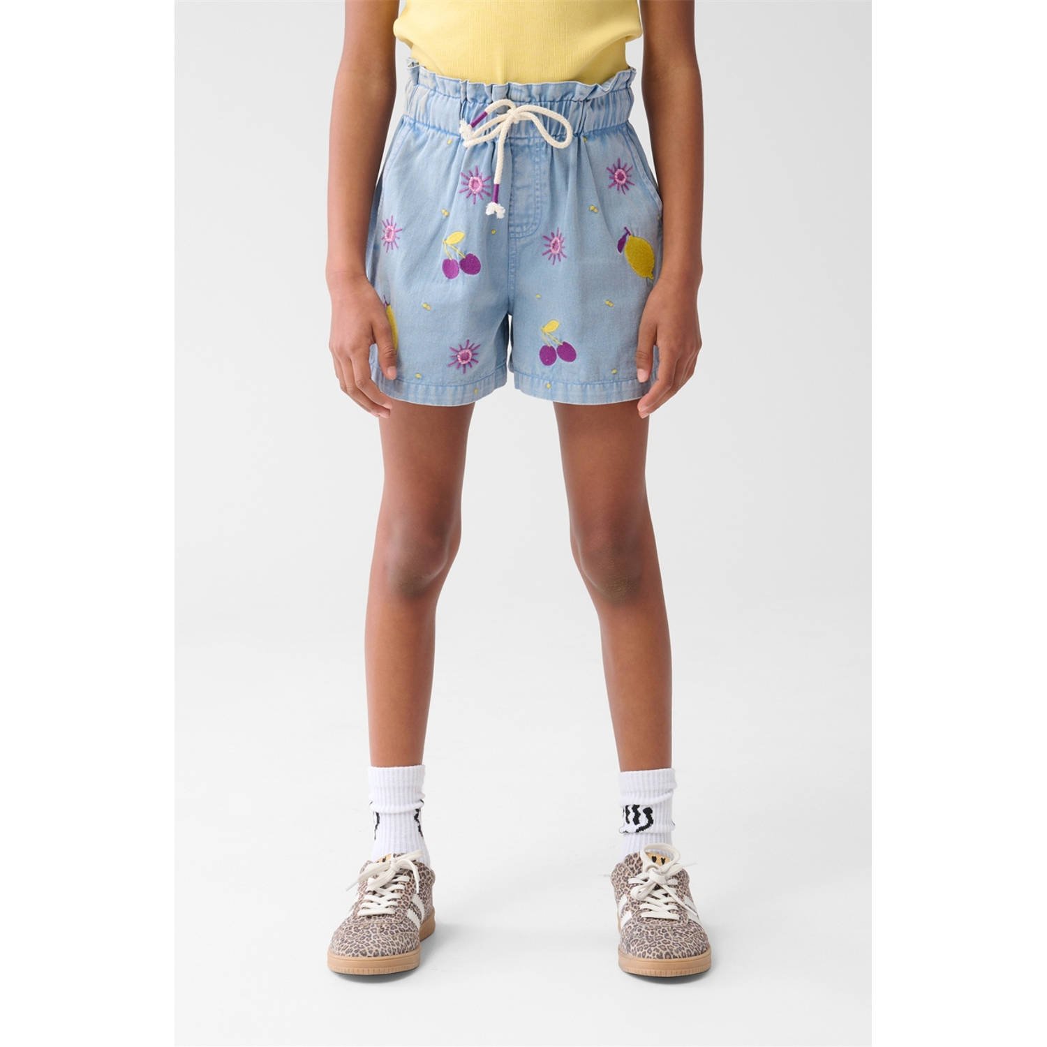 Shoeby regular fit casual short lichtblauw
