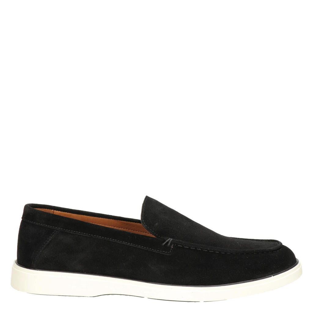 Zwarte heren Nelson suède loafers