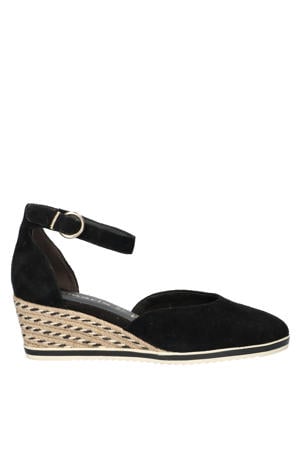 suède espadrilles zwart
