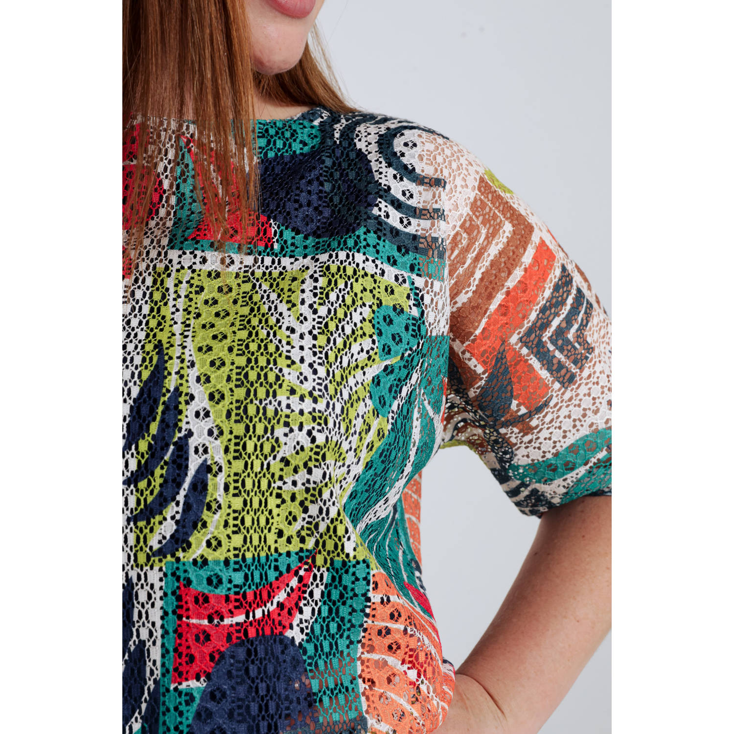 Paprika midi jurk multi