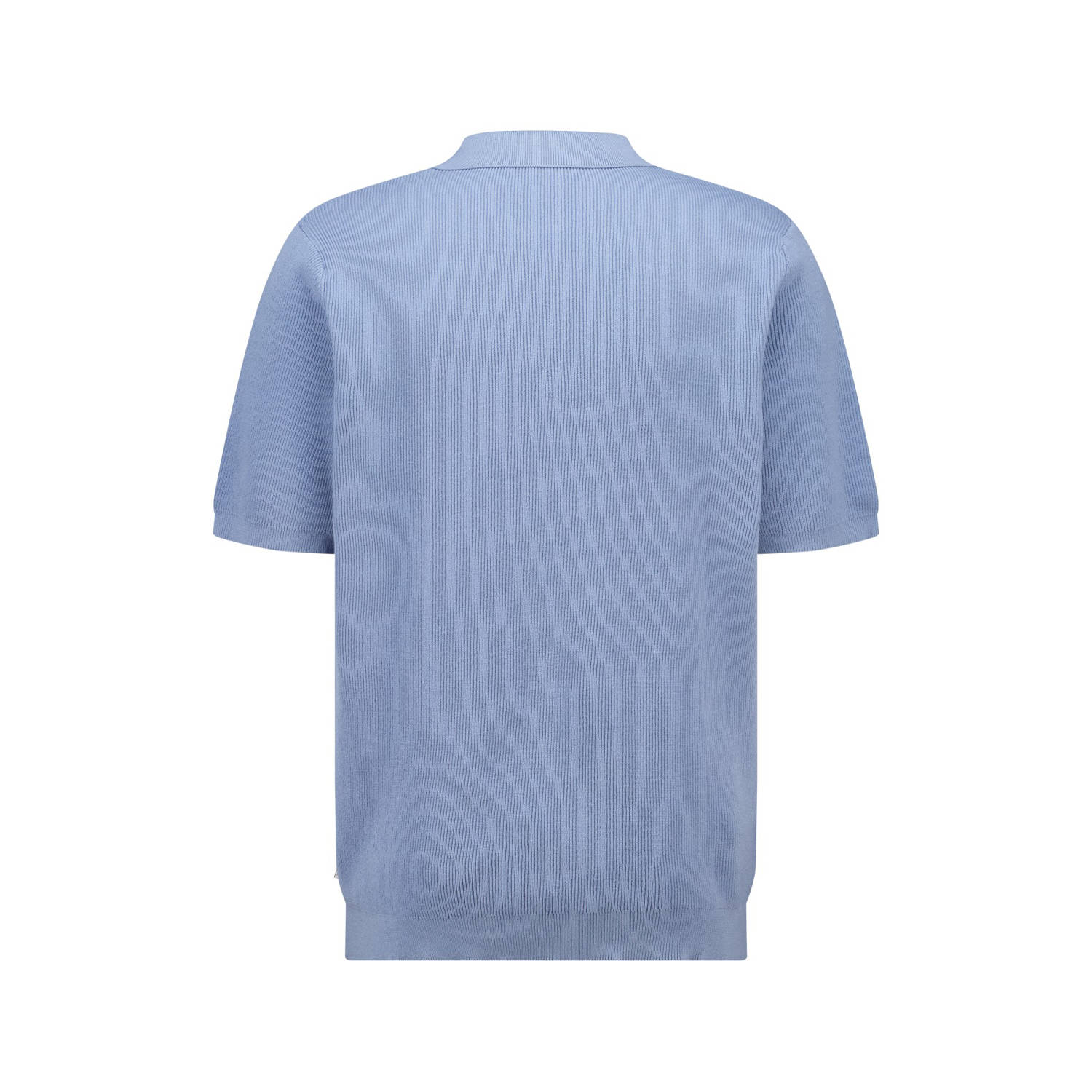 America Today regular polo gebreid blauw