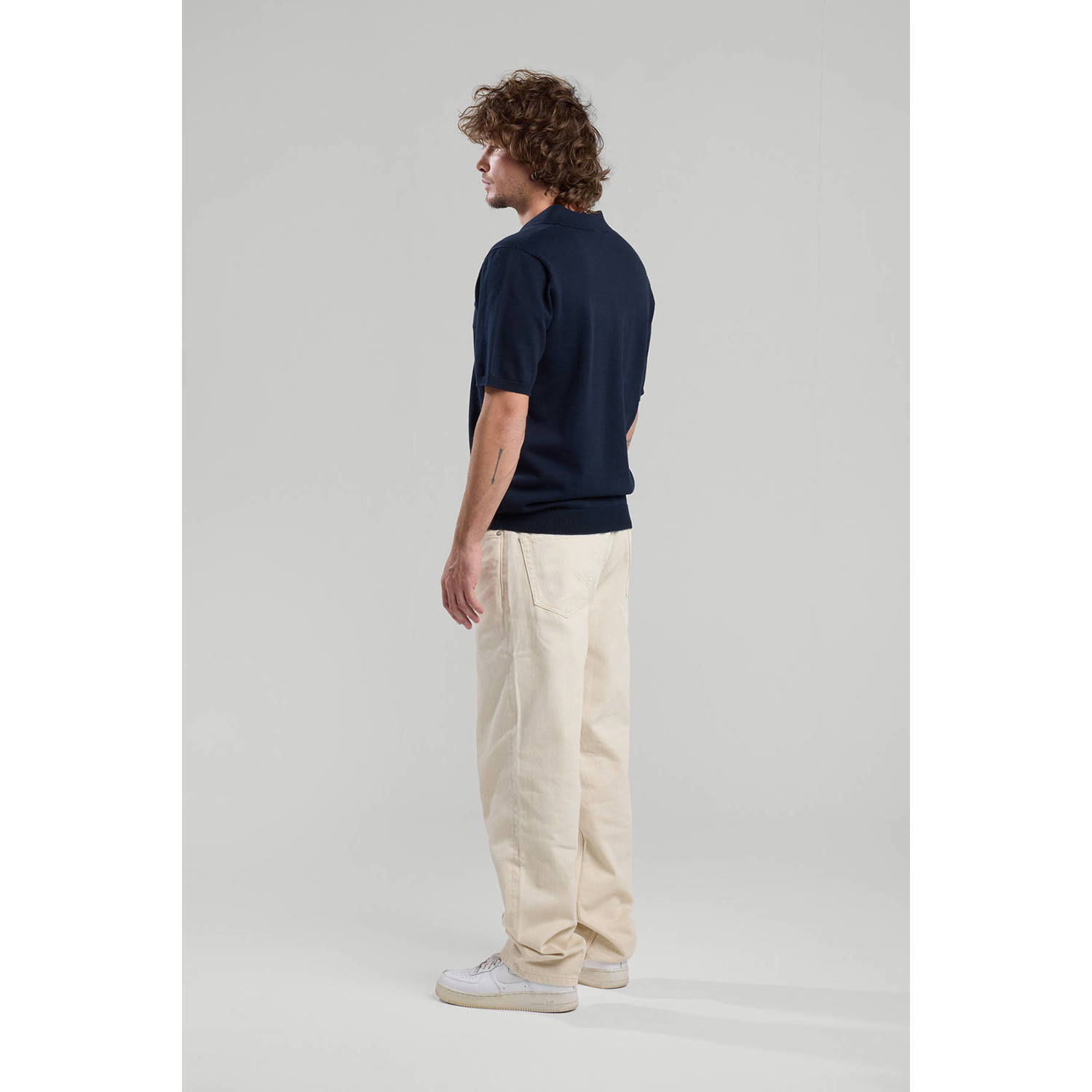 America Today regular polo donkerblauw