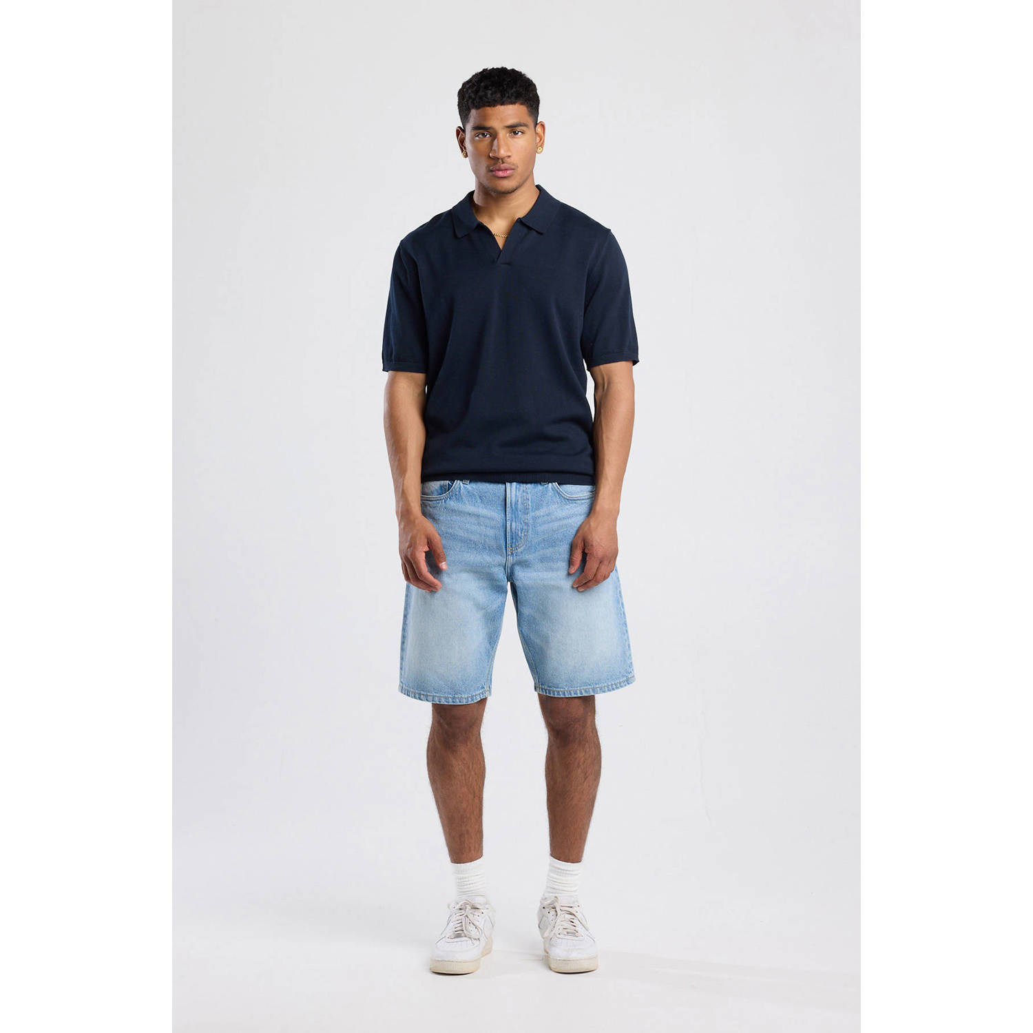 America Today regular polo donkerblauw