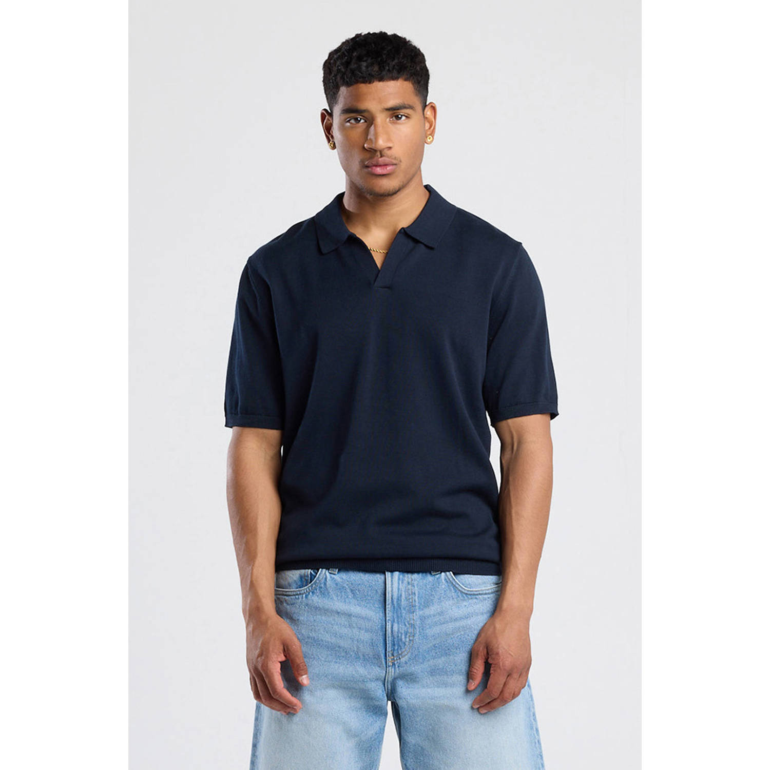 America Today regular polo donkerblauw