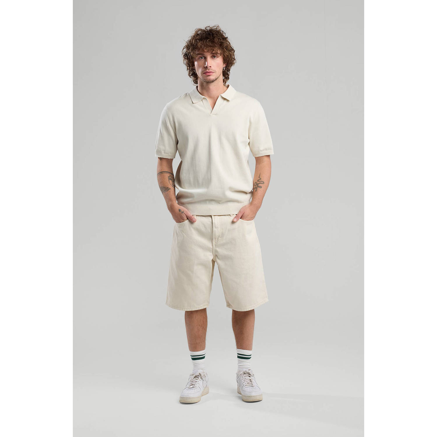 America Today regular polo ecru