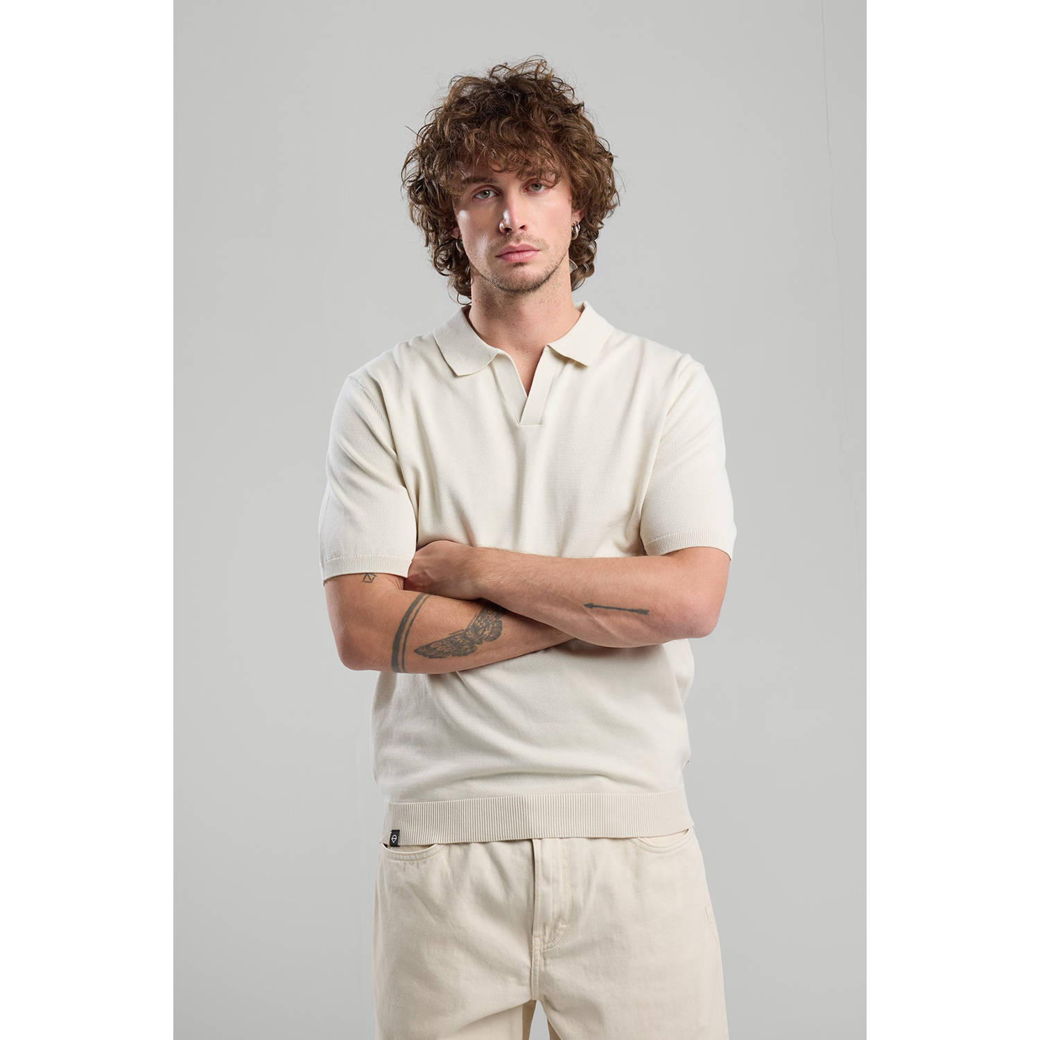 America Today regular polo ecru
