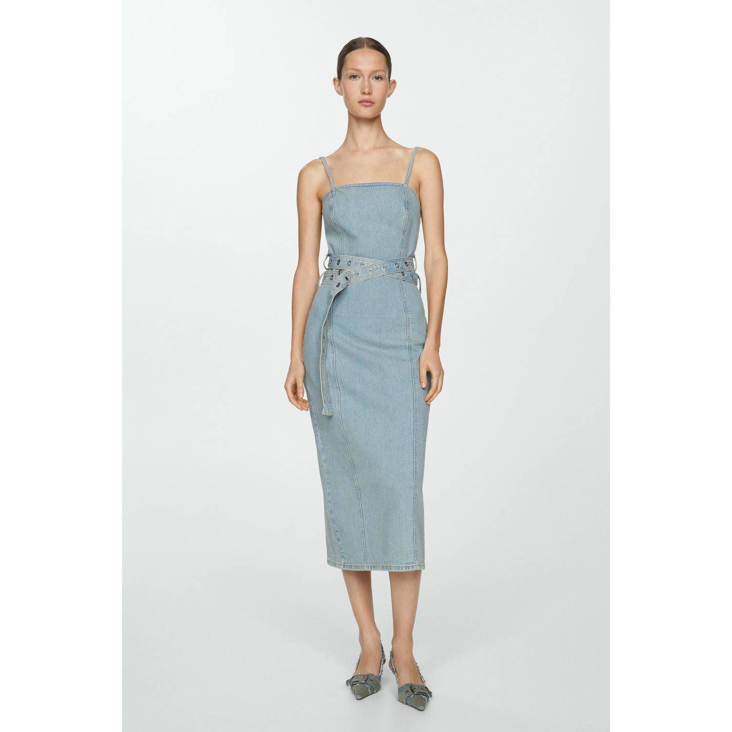 Mango spijkerjurk light blue denim