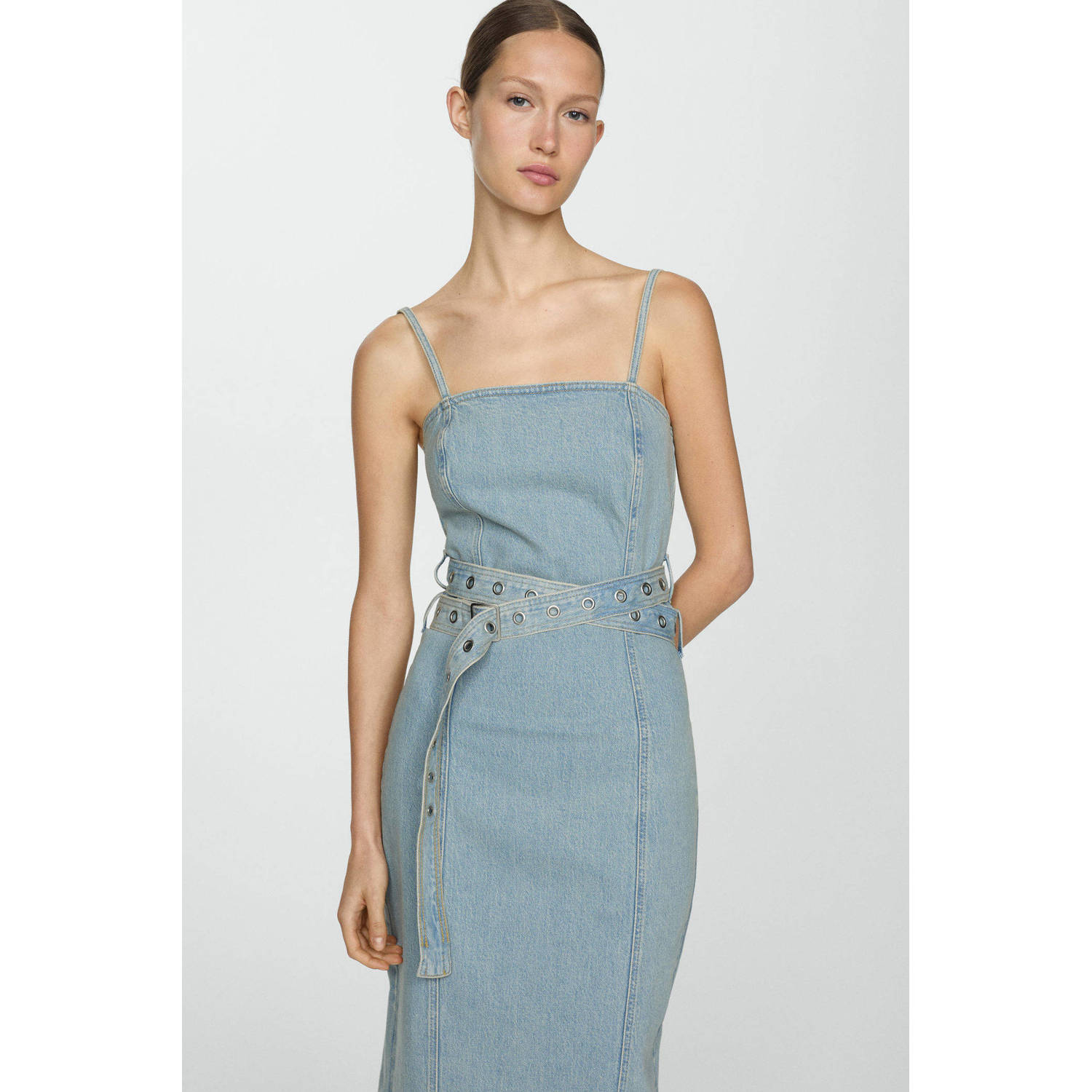 Mango spijkerjurk light blue denim