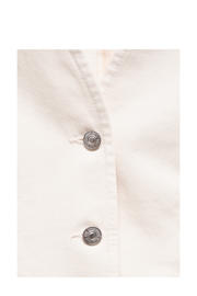 thumbnail: Ecru dames Mango gilet van denim met effen, V-hals en knoopsluiting