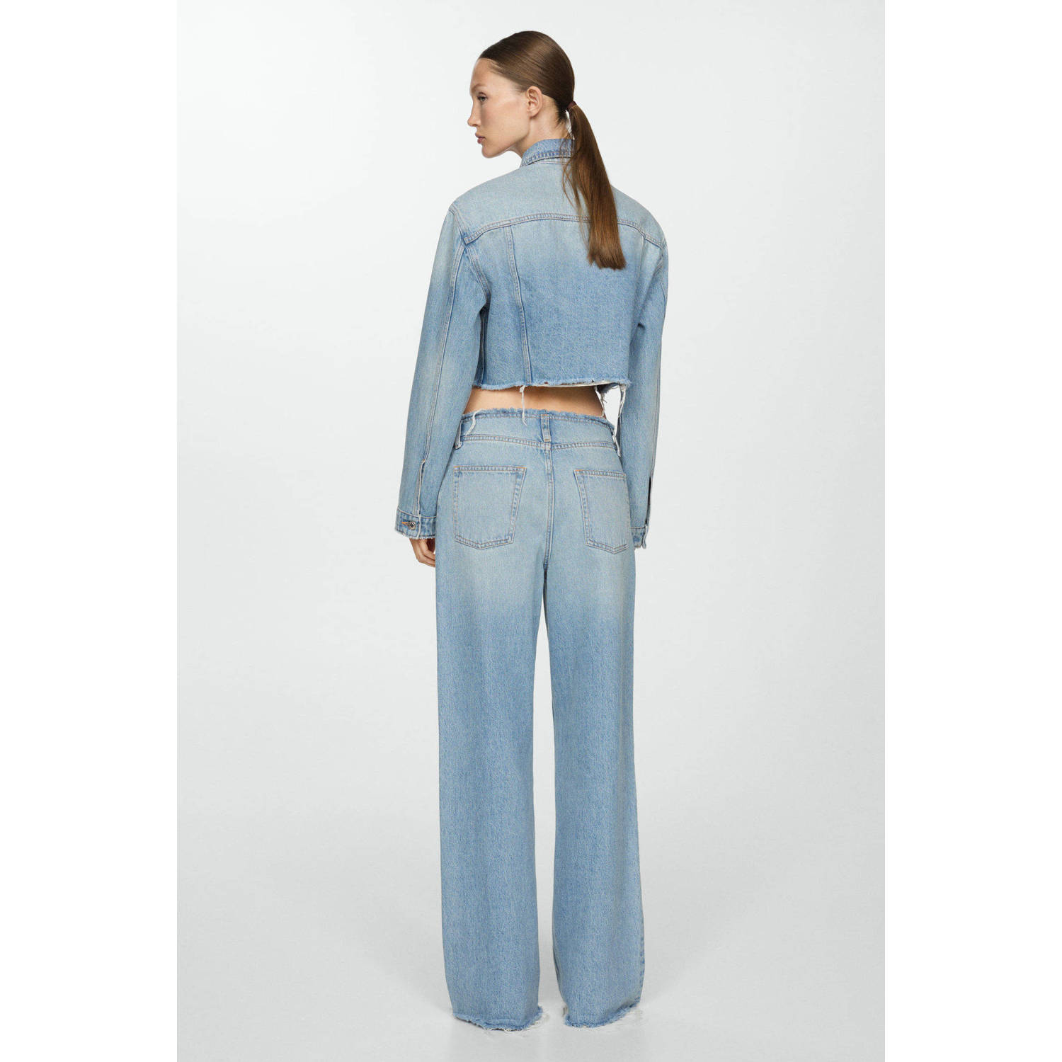 Mango spijkerjas light blue denim
