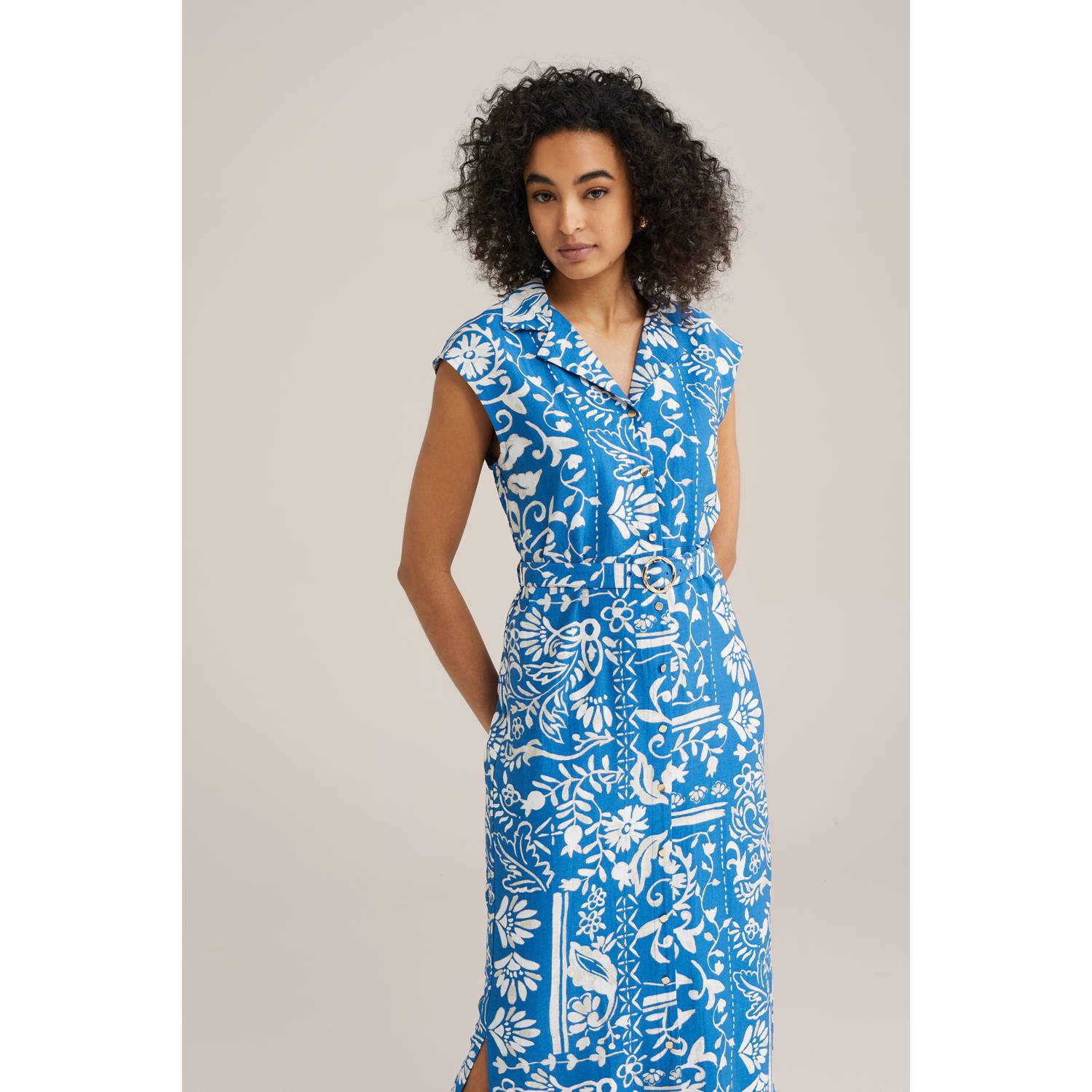 WE Fashion blousejurk blauw