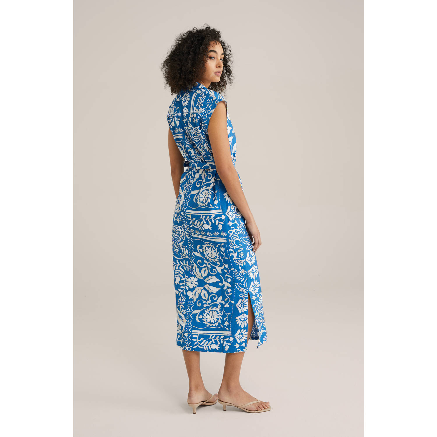 WE Fashion blousejurk blauw