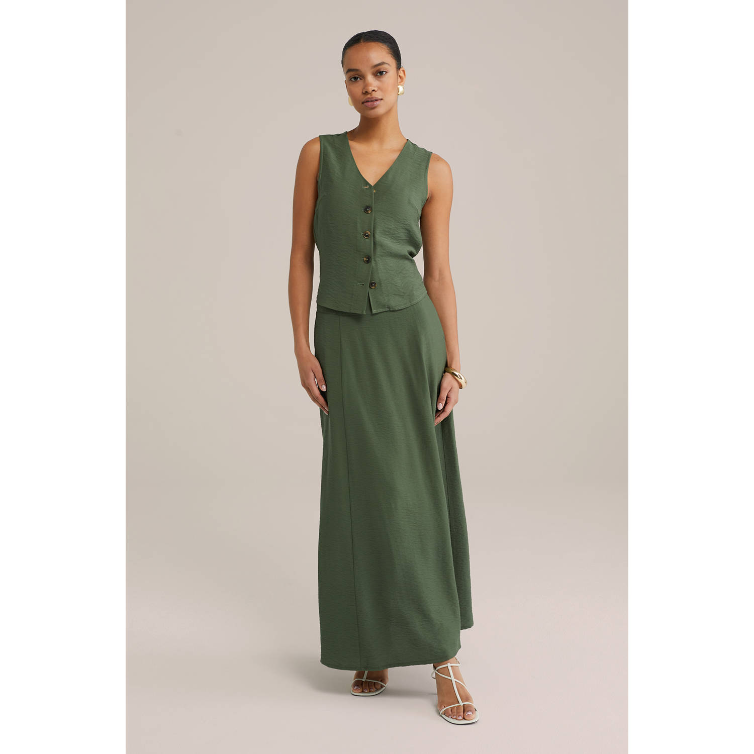 WE Fashion gilet groen
