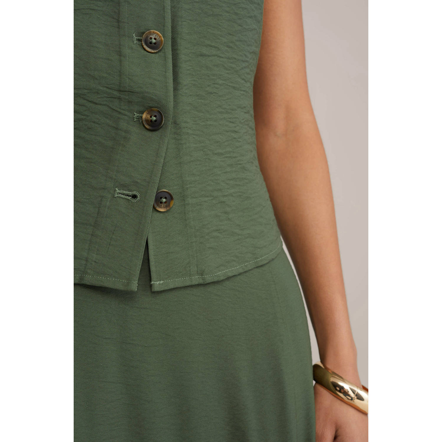 WE Fashion gilet groen