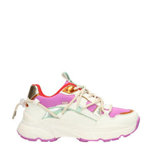 chunky sneakers roze/wit