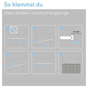thumbnail: Sealskin douchegordijnstang (70-115 cm)
