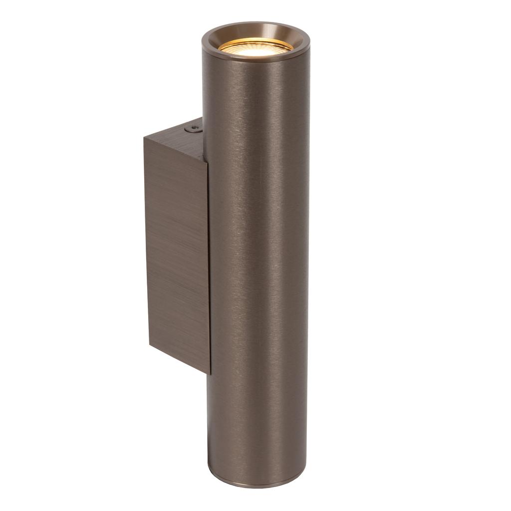 Lucide DUPLA - Wandspot / Wandlamp - 2xGU10 (MR11) - Roest bruin