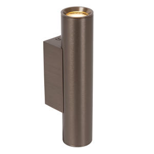 DUPLA - Wandspot / Wandlamp - 2xGU10 (MR11) - Roest bruin