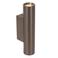 Lucide DUPLA - Wandspot / Wandlamp - 2xGU10 (MR11) - Roest bruin