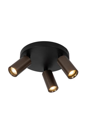RITMO - Plafondspot - Ø 18 cm - 3xGU10 (MR11) - Koffie