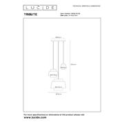 thumbnail: Lucide TRIBUTE - Hanglamp - Ø 76 cm - 3xE27 - Beige