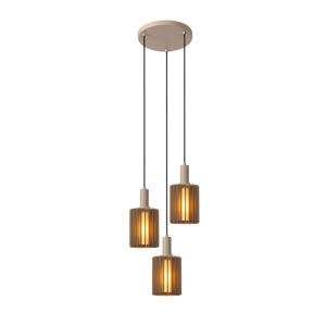 LAMBRES - Hanglamp - 3xE27 - Taupe