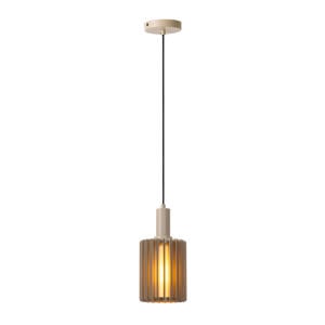LAMBRES - Hanglamp - Ø 15 cm - 1xE27 - Taupe