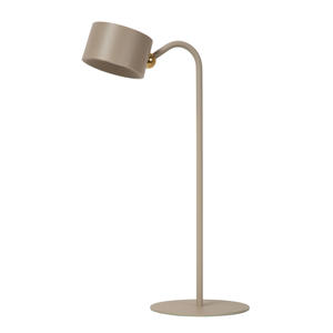 JOLAN - Oplaadbare Bureaulamp - Accu/Batterij - LED Dim to warm - 1x3,5W 2700K/5700K - Taupe