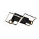 Lucide ARIANNE - Plafonnière - LED - 2xGeïntegreerde LED - 2xGU10 - Zwart