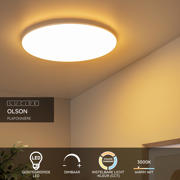 thumbnail: Lucide OLSON - Plafonnière - Ø 45 cm - LED Dimb. - CCT - 1x45W 3000K/6500K - Opaal