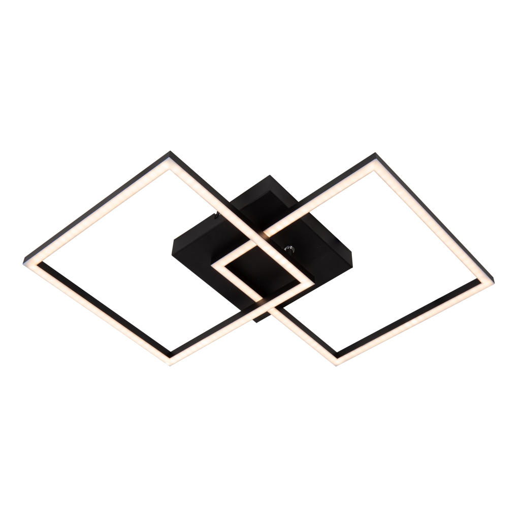 Lucide ARIANNE - Plafonnière - LED - CCT - 1x23W 2700K/4000K - Zwart