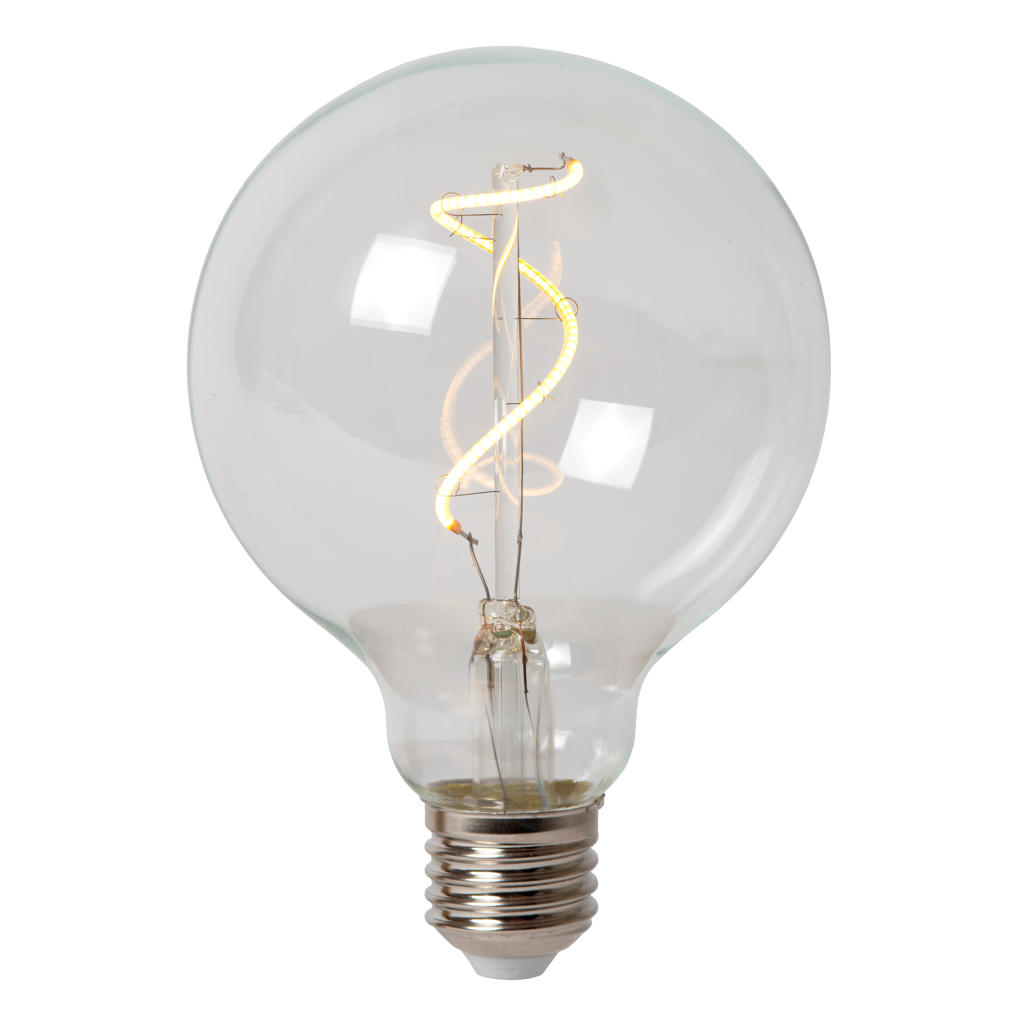 Lucide BULB LOW VOLTAGE - Filament lamp - Ø 9,5 cm - LED Dimb. - E27 - 1x1,5W 2700K - Transparant