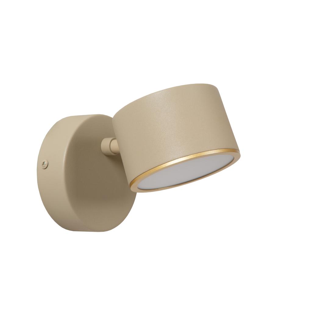 Lucide GIAN - Wandlamp - LED Dimb. - 1x9W 2700K - Taupe
