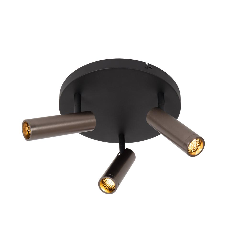 Lucide GRADO - Plafondspot - Ø 25 cm - 3xGU10 (MR11) - Grijs ijzer