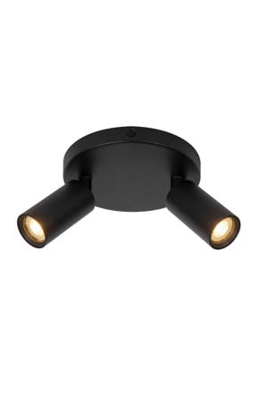 RITMO - Plafondspot - Ø 15 cm - 2xGU10 (MR11) - Zwart