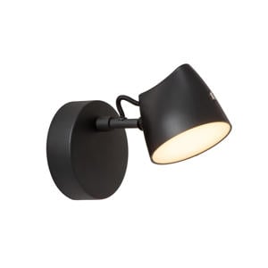 MILNE - Wandlamp - LED Dimb. - 1x8W 2700K - Zwart